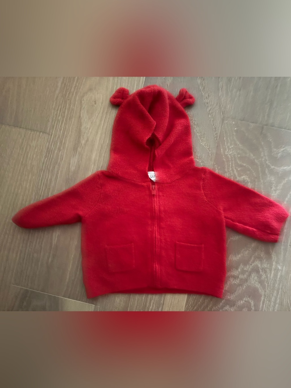 GAP Red Baby Sweater Size 0-3 months.